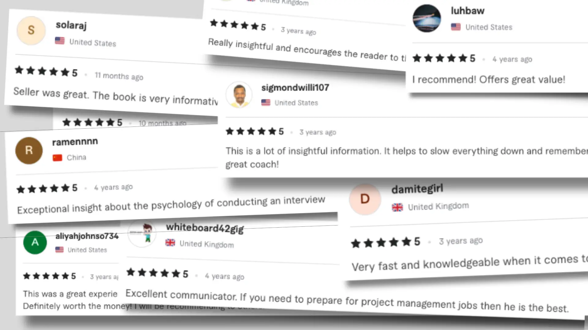 Student testimonials for The 50-Minute Method